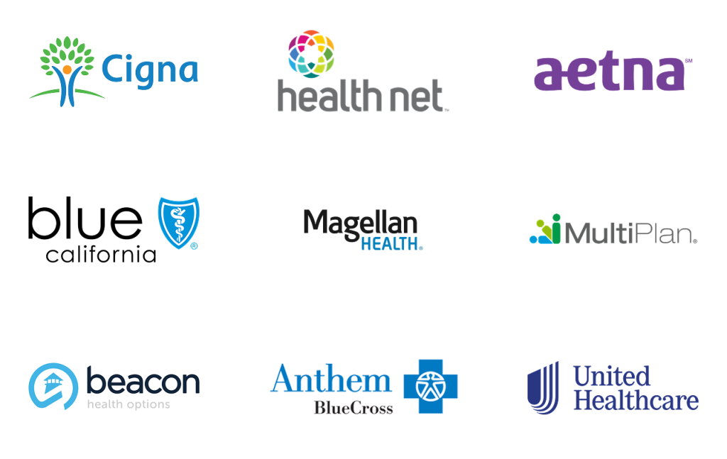 Accepted insurance providers including Cigna, Aetna, Anthem, Blue Shield of California, UnitedHealthcare, and more for mental health treatment at California Treatment Collective in Costa Mesa.